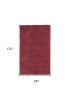 8' X 11' Red Shag Hand Woven Area Rug