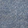 8' X 11' Indigo And Ivory Abstract Shag Hand Woven Area Rug