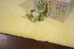 8' X 11' Canary Yellow Shag Hand Woven Area Rug