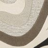 8' X 10' Beige Ivory And Black Wool Abstract Hand Tufted Area Rug