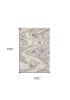9' X 13' Gray And Tan Abstract Area Rug