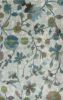 10' X 13' Teal Blue White And Green Floral Vines Area Rug