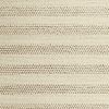 9' X 13' Ivory And White Wool Striped Hand Woven Area Rug