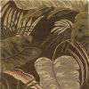 3' X 5' Brown And Beige Wool Botanical Leaves Hand Tufted Area Rug