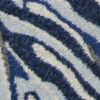5' X 8' Gray And Blue Botanical Leaves Area Rug