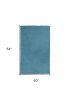 5' X 7' Blue Shag Hand Woven Area Rug