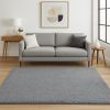 5' X 7' Gray Shag Hand Woven Area Rug