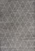 5' X 8' Gray And Ivory Geometric Area Rug