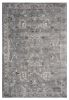 5' X 8' Gray And Light Gray Floral Medallion Area Rug