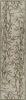 10' Ivory Green And Brown Wool Botanical Leaves Hand Tufted Runner Rug