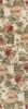 10' Beige Green And Pink Wool Botanical Leaves Hand Tufted Runner Rug