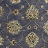 5' X 8' Dark Gray Green And Brown Wool Floral Hand Tufted Area Rug