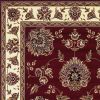 2' X 3' Red And Ivory Floral Medallion Area Rug