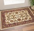 2' X 3' Ivory Red And Orange Floral Medallion Area Rug