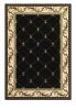 2' X 3' Brown Black And Ivory Floral Vines Area Rug