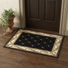 2' X 3' Brown Black And Ivory Floral Vines Area Rug