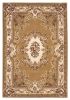 2' X 3' Beige Ivory And Brown Floral Medallion Area Rug