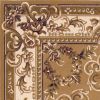 2' X 3' Beige Ivory And Brown Floral Medallion Area Rug