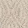 2' X 4' Sand And Beige Wool Geometric Hand Tufted Area Rug