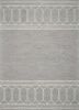 2' X 4' Gray And Ivory Wool Geometric Hand Tufted Area Rug
