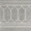 2' X 4' Gray And Ivory Wool Geometric Hand Tufted Area Rug