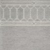 2' X 4' Gray And Ivory Wool Geometric Hand Tufted Area Rug