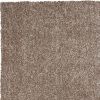 2' X 4' Beige And Brown Abstract Shag Hand Woven Area Rug