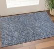 2' X 4' Indigo And Ivory Abstract Hand Woven Area Rug