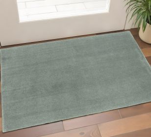 2' X 4' Slate Blue Hand Woven Area Rug