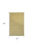 2' X 4' Canary Yellow Shag Hand Woven Area Rug