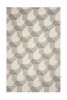 2' X 4' Ivory Gray And Cream Wool Geometric Hand Tufted Area Rug