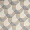 2' X 4' Ivory Gray And Cream Wool Geometric Hand Tufted Area Rug