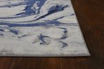3' X 5' Blue Gray And Ivory Abstract Area Rug
