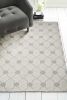 3' X 5' Ivory And Gray Wool Ogee Hand Tufted Area Rug