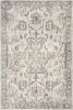 3' X 5' Ivory And Gray Floral Medallion Distressed Area Rug