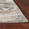 7' Gray And Tan Abstract Runner Rug