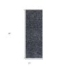 8' Black And White Hand Woven Runner Rug