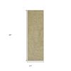 8' Yellow Shag Hand Woven Runner Rug
