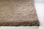 3' X 5' Beige Shag Hand Woven Area Rug