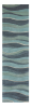 8' Blue Gray And Ivory Wool Hand Tufted Runner Rug