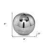 8" Silver Buffed Aluminum Decorative Orb