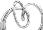 17" Silver Buffed Aluminum Modern Abstract Tabletop Sculpture