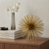 8" Gold Metal Sea Urchin Spiky Sphere