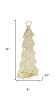 16" Glam Gold And Faux Crystals Christmas Tree Tabletop Sculpture
