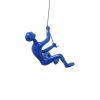 6" X 3" Blue Resin Climbing Man Hanging Dimensional Sculpture