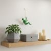 6" X 3" Green Resin Climbing Man Hanging Dimensional Sculpture