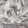 50" X 60" Gray Rabbit Fur Throw Blanket