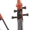 20" Orange And Black Metal Hand Painted Violin Figurine