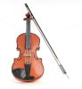 12" Orange And Black Metal Hand Painted Violin Figurine