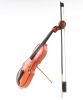 12" Orange And Black Metal Hand Painted Violin Figurine